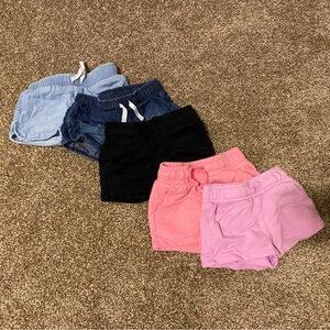 12m Cat & Jack Shorts Lot, 5ct